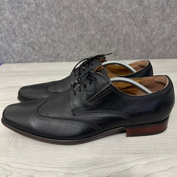 Florsheim Postino Wingtip Oxford Mens 12 Black Leather Dress Shoes 11788-001 main image 6